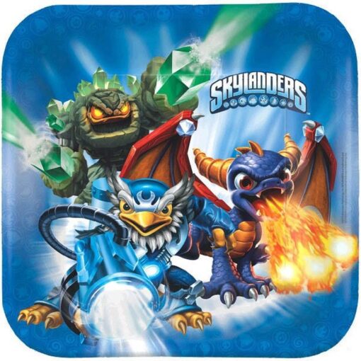 Skylanders Plates 9&Quot; Sqr 8Ct