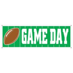 Game Day Football Sign Banner 5' x 21"