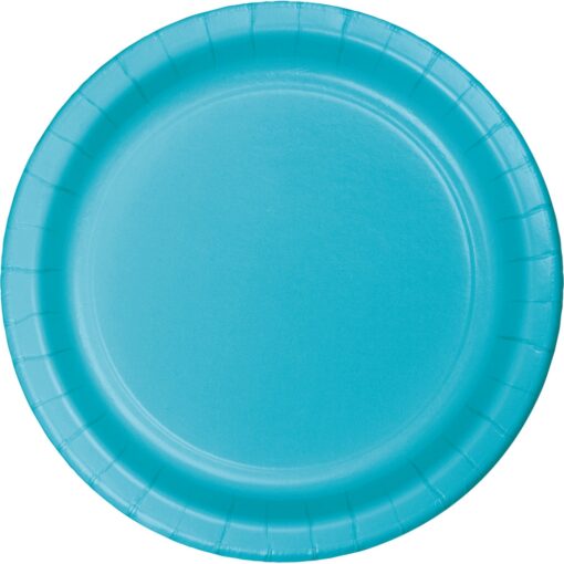 Bermuda Blue Plate Paper Rnd 10&Quot; 24Ct