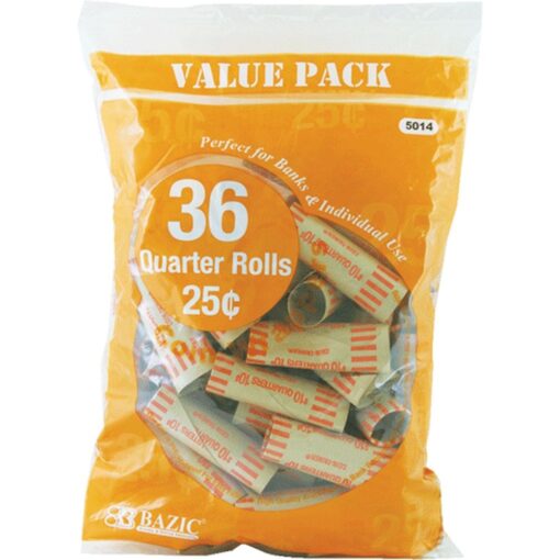 Coin Wrappers, Quarter 36Pk