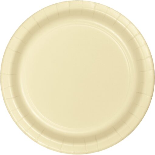 Ivory Plate Paper Rnd 10&Quot; 24Ct