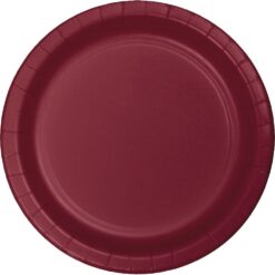 Burgundy Plate Paper RND 10" 24CT