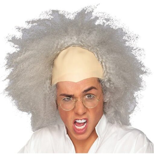 Mad Scientist Wig Bald W/Grey Hair