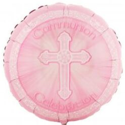 18" RND Radiant Pink Communion Foil BLN