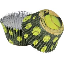 Fastpitch Foil Cupcake Cups 36CT