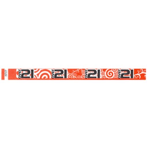 Wristband Over 21 3/4&Quot; Tyvek 500Ct