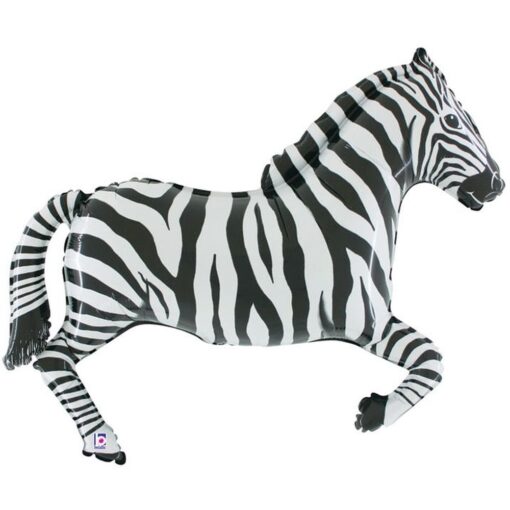 43&Quot; Shp Zebra Jumbo Foil Balloon