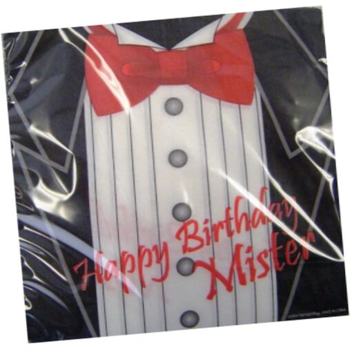 Birthday Mister Napkins Lunch 16Ct