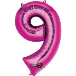 34" SHP Pink #9 Foil Balloon