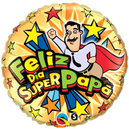 18&Quot; Rnd Feliz Dia Super Papa Foil Bln