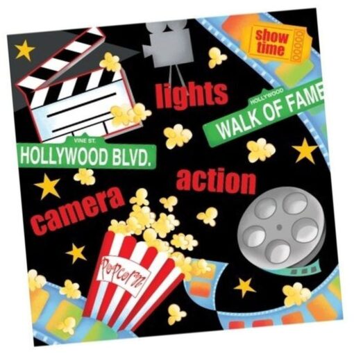 Lights Cam Action Napkins Beverage 16Ct