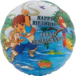 18" RND Go Diego Go Birthday Foil BLN