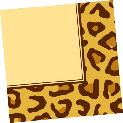 Leopard Print Napkins Lunch 3P 16Ct