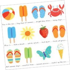 Sunshine Stripes Icons Napkin Lunch 16CT