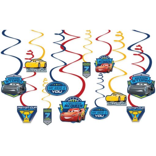 Cars 3 Swirl Decor 12Pcs