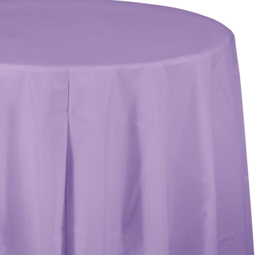 Lavender Tablecover 82&Quot; Rnd Plastic