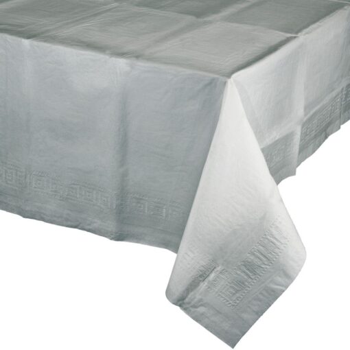 S Silver Tablecover 54X108 Ppr/Poly