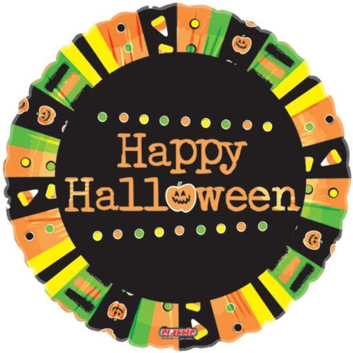 18&Quot; Rnd Happy Halloween Radial Blast Bln