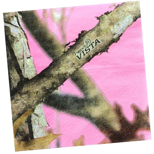 Pink Camo Napkins Beverage 16Ct