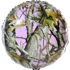 18" RND Pink Camo Foil Balloon