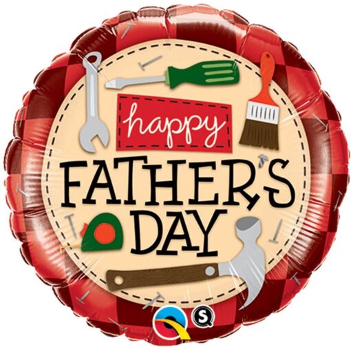 18&Quot; Rnd Father'S Day Tools Foil Balloon