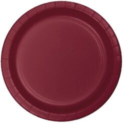 Burgundy Plate Paper 7" 24CT