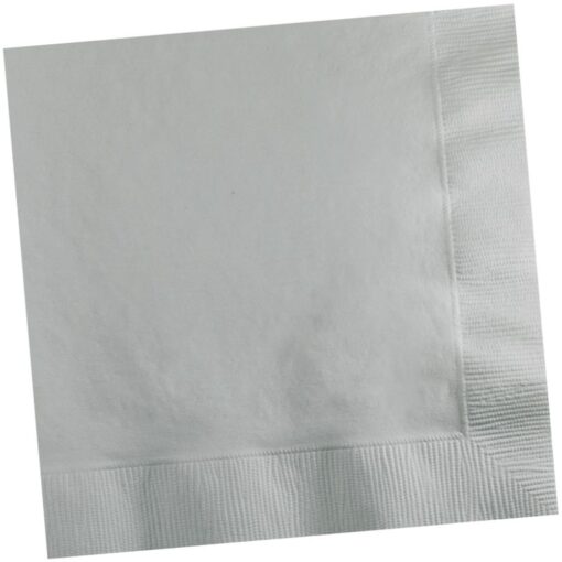 S Silver Napkin Beverage 50Ct