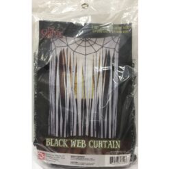Black Spider Web Aged Curtain 8FTx57"