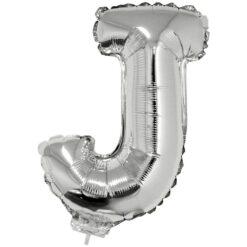 16" LTR Silver J Foil Balloon