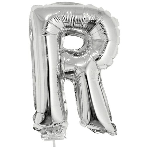 16&Quot; Ltr Silver R Foil Balloon