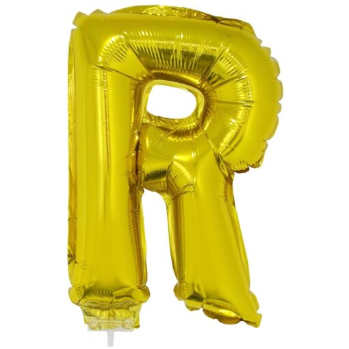 16&Quot; Ltr Gold R Foil Balloon