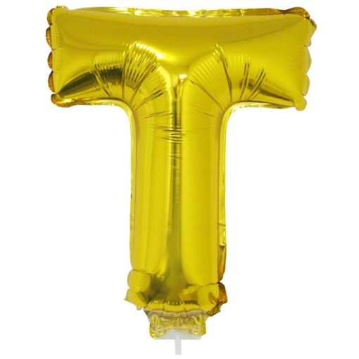 16&Quot; Ltr Gold T Foil Balloon