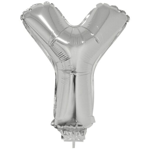 16&Quot; Ltr Silver Y Foil Balloon