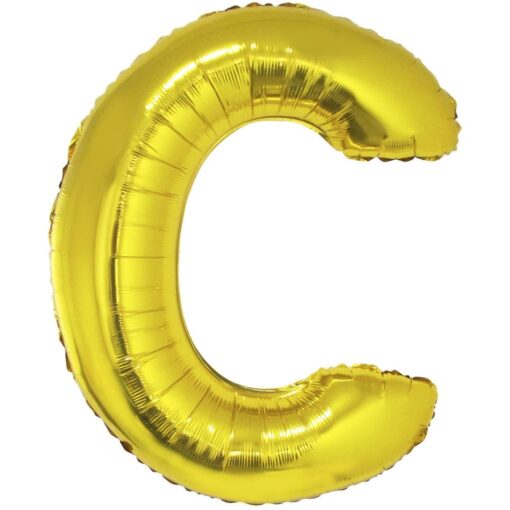 40&Quot; Ltr Gold C Foil Balloon