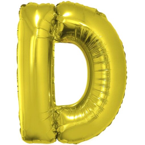 40&Quot; Ltr Gold D Foil Balloon