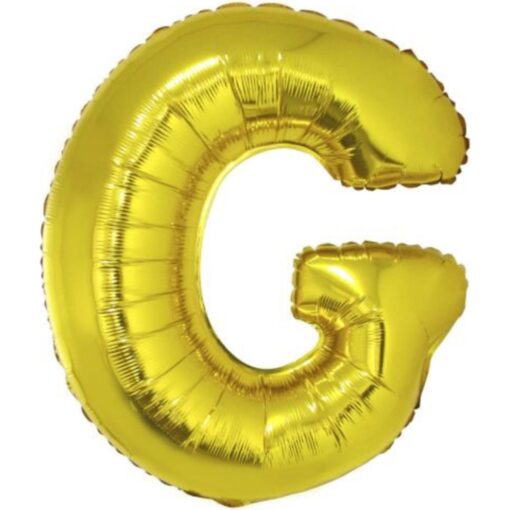 40&Quot; Ltr Gold G Foil Balloon