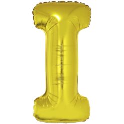 40" LTR Gold I Foil Balloon