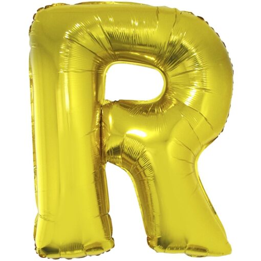 40&Quot; Ltr Gold R Foil Balloon