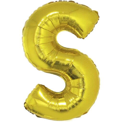 40&Quot; Ltr Gold S Foil Balloon