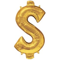 40" SHP Gold '$' Foil Balloon