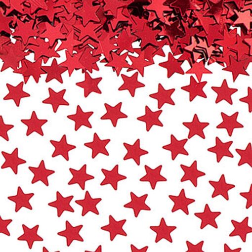 Star 1/4&Quot; Red Confetti 1/2Oz