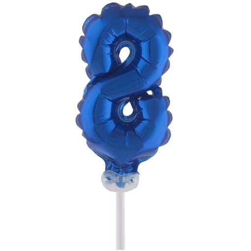 Cake Topper Blue 8 5&Quot; Foil Balloon