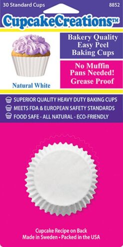 White Cupcake Cups 30Pc Std Size