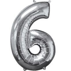 26" SHP Silver #6 Foil Balloon