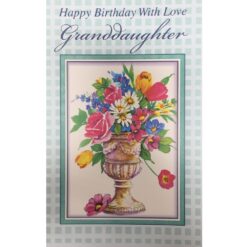 GC B-Day w/Love Granddaughter w/Vase