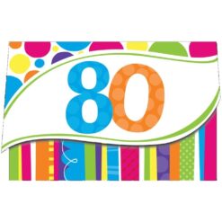 Bright & Bold Invitations 80yo 8CT