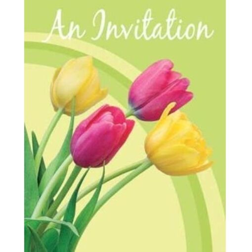 Blooming Tulips Invitations 8Ct