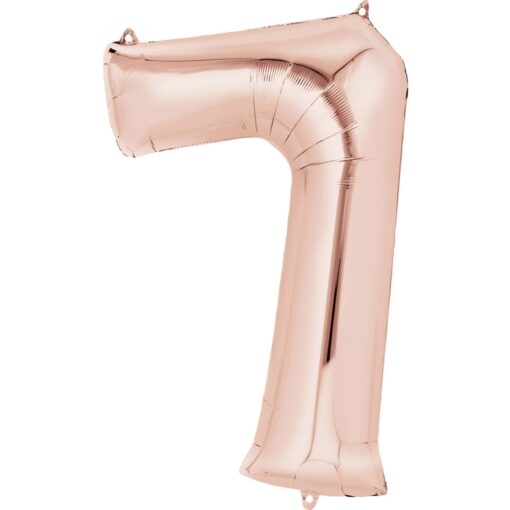 26&Quot; Shp #7 Rose Gold Foil Balloon