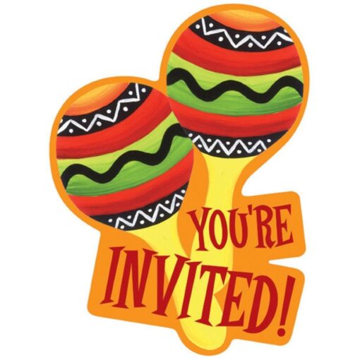 Maracas Invitations Dc Pscd 8Ct