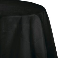 Black Tablecover 82" RND PPR/Poly